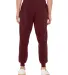 3727 Bella + Canvas Unisex Sponge Fleece Jogger Sw in Maroon back view