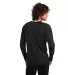 184 6072 Tri-Blend Long Sleeve Henley in Vintage black back view