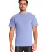 Next Level 7415 Inspired Dye Pocket Crew in Peri blue front view