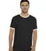 Next Level 3604 Unisex Fine Jersey Ringer Tee in Black/ natural front view