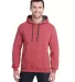 50 SF77R Sofspun® Microstripe Hooded Pullover Swe FIREBRICK STRIPE front view