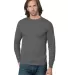 301 2955 Union-Made Long Sleeve T-Shirt in Charcoal front view