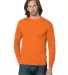 301 2955 Union-Made Long Sleeve T-Shirt in Bright orange front view