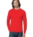 301 2955 Union-Made Long Sleeve T-Shirt in Red front view