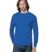 301 2955 Union-Made Long Sleeve T-Shirt in Royal front view