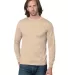 301 2955 Union-Made Long Sleeve T-Shirt in Sand front view