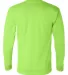 301 2955 Union-Made Long Sleeve T-Shirt in Lime green back view