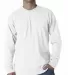 301 2955 Union-Made Long Sleeve T-Shirt in White front view