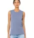 Women's Long Muscle Tank in Lavender blue front view