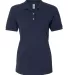 Jerzees 443W Women's Easy Care Double Mesh Ringspu J NAVY front view