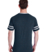 Jerzees 602MR Triblend Ringer Varsity T-Shirt in Indigo hth/ oxfr back view