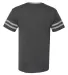 Jerzees 602MR Triblend Ringer Varsity T-Shirt BLACK HTH/ OXFRD back view