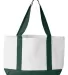 Liberty Bags 7002 P & O Cruiser Tote WHITE/ FOR GREEN back view
