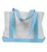 Liberty Bags 7002 P & O Cruiser Tote WHITE/ LT BLUE front view