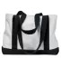 Liberty Bags 7002 P & O Cruiser Tote WHITE/ BLACK front view