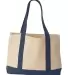 Liberty Bags 8869 11 Ounce Cotton Canvas Tote NATURAL/ NAVY back view