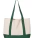 Liberty Bags 8869 11 Ounce Cotton Canvas Tote NATURAL/ FOR GRN back view