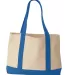 Liberty Bags 8869 11 Ounce Cotton Canvas Tote NATURAL/ ROYAL back view
