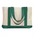 Liberty Bags 8869 11 Ounce Cotton Canvas Tote NATURAL/ FOR GRN front view