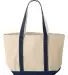 Liberty Bags 8871 16 Ounce Cotton Canvas Tote NATURAL/ NAVY back view