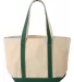 Liberty Bags 8871 16 Ounce Cotton Canvas Tote NATURAL/ FOR GRN back view