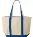 Liberty Bags 8871 16 Ounce Cotton Canvas Tote NATURAL/ ROYAL back view