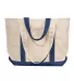 Liberty Bags 8871 16 Ounce Cotton Canvas Tote NATURAL/ NAVY front view