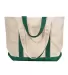 Liberty Bags 8871 16 Ounce Cotton Canvas Tote NATURAL/ FOR GRN front view