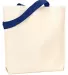 Liberty Bags 9868 Jennifer Cotton Canvas Tote NATURAL/ NAVY front view