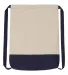 Liberty Bags 8876 10 Ounce Cotton Canvas Contrast  NATURAL/ NAVY back view
