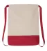Liberty Bags 8876 10 Ounce Cotton Canvas Contrast  NATURAL/ RED back view