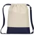 Liberty Bags 8876 10 Ounce Cotton Canvas Contrast  NATURAL/ NAVY front view