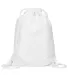 Liberty Bags 8895 Jersey Mesh Drawstring Backpack WHITE front view