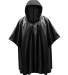 Liberty Bags A-001 Rain Poncho in Black front view