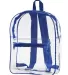 Liberty Bags 7010 Clear PVC Backpack ROYAL front view