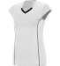Augusta Sportswear 1218 Women's Blash Jersey in White/ black side view