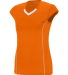 Augusta Sportswear 1218 Women's Blash Jersey in Powr orange/ wht side view