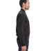 Threadfast Apparel 395J Unisex Bomber Jacket in Black vegan lthr side view