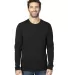 Threadfast Apparel 100LS Unisex Ultimate Long-Slee in Black front view