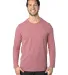 Threadfast Apparel 100LS Unisex Ultimate Long-Slee in Maroon heather front view