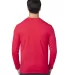 Threadfast Apparel 100LS Unisex Ultimate Long-Slee in Red back view