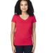 Threadfast Apparel 200RV Ladies' Ultimate V-Neck T in Red front view