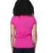 Threadfast Apparel 200RV Ladies' Ultimate V-Neck T HOT PINK back view