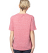 Threadfast Apparel 602A Youth Triblend T-Shirt in Red triblend back view