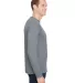 Bayside Apparel 3055 Union-Made Long Sleeve T-Shir in Charcoal side view
