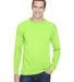 Bayside Apparel 3055 Union-Made Long Sleeve T-Shir in Lime green front view