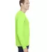 Bayside Apparel 3055 Union-Made Long Sleeve T-Shir in Lime green side view