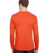 Bayside Apparel 3055 Union-Made Long Sleeve T-Shir in Bright orange back view