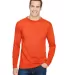 Bayside Apparel 3055 Union-Made Long Sleeve T-Shir in Bright orange front view