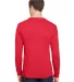 Bayside Apparel 3055 Union-Made Long Sleeve T-Shir in Red back view